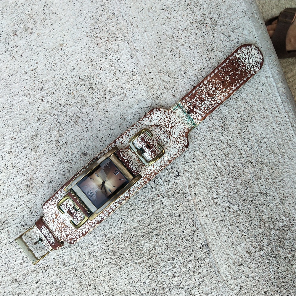 Guess Watch with thick Leather strap